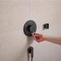 Hansgrohe Ecostat Comfort S 2 funkciós termosztát beépített biztonsági funkcióval, szálcsiszolt fekete/króm 33718340