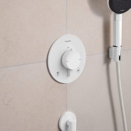 Hansgrohe Ecostat Comfort S 2 funkciós termosztát beépített biztonsági funkcióval, matt fehér 33718700