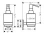 Hansgrohe Logis Universal folyékony szappanadagoló matt üveg, króm 41714000