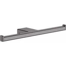   Hansgrohe AddStoris WC papír tartó, dupla szálcsiszolt fekete króm 41748340