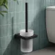 Hansgrohe AddStoris WC kefe tartó, falra szerelhető matt fekete 41752670
