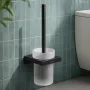 Hansgrohe AddStoris WC kefe tartó, falra szerelhető matt fekete 41752670