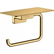   Hansgrohe AddStoris WC papír tartó, polccal polírozott arany hatású 41772990