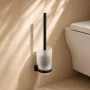 Hansgrohe AddStoris S fali WC kefe tartó, matt fekete kivitelben