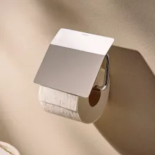 Hansgrohe AddStoris S WC papír tartó fedéllel, króm kivitelben