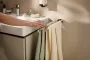 Hansgrohe AddStoris S két ágú törölköző tartó, szálcsiszolt króm fekete kivitelben