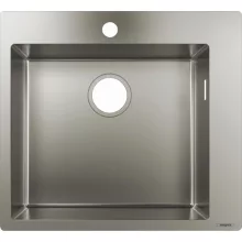   Hansgrohe S71 beépíthető mosogató 450 lefolyókészlet nélkül rozsdamentes acél hatású 43301800