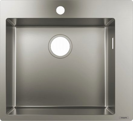 Hansgrohe S71 beépíthető mosogató 450 lefolyókészlet nélkül rozsdamentes acél hatású 43301800