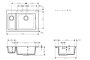 Hansgrohe S51 S510-F635 beépített mosogató 180/450 két medencével grafit fekete 43315170
