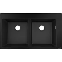   Hansgrohe S51 Beépíthető SilicaTec dupla mosogató 370 grafitfekete 43316170