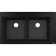 Hansgrohe S51 Beépíthető SilicaTec dupla mosogató 370 grafitfekete 43316170
