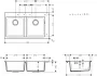Hansgrohe S51 Beépíthető SilicaTec dupla mosogató 370 grafitfekete 43316170