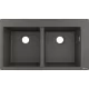 Hansgrohe S51 Beépíthető SilicaTec dupla mosogató 370 kőszürke 43316290