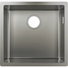   Hansgrohe S71 munkalap alá rögzíthető mosogató 400 csapfurat és lefolyókészlet nélkül rozsdamentes acél hatású 43425800