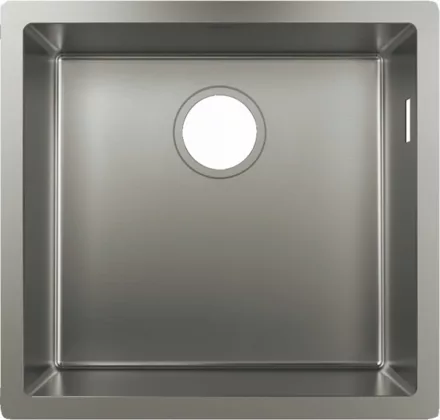 Hansgrohe S71 munkalap alá rögzíthető mosogató 400 csapfurat és lefolyókészlet nélkül rozsdamentes acél hatású 43425800