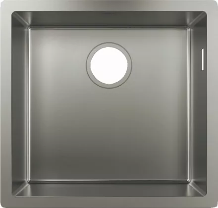 Hansgrohe S71 munkalap alá rögzíthető mosogató 450 csapfurat és lefolyókészlet nélkül rozsdamentes acél hatású 43426800