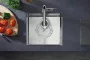 Hansgrohe S71 munkalap alá rögzíthető mosogató 450 csapfurat és lefolyókészlet nélkül rozsdamentes acél hatású 43426800