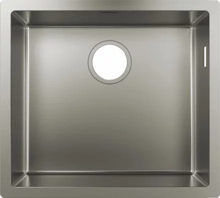 Hansgrohe S71 munkalap alá rögzíthető mosogató 500 csapfurat és lefolyókészlet nélkül rozsdamentes acél hatású 43427800