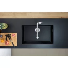   Hansgrohe S51 S510-U660 munkalap alá rögzített mosogató 660 grafit fekete 43432170