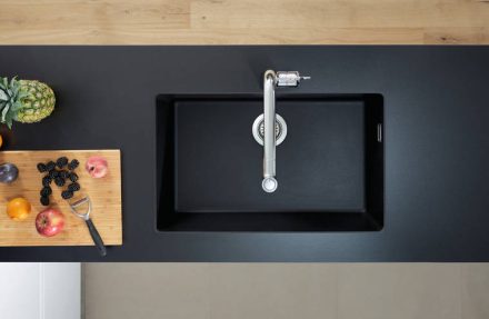 Hansgrohe S51 S510-U660 munkalap alá rögzített mosogató 660 grafit fekete 43432170