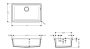 Hansgrohe S51 S510-U660 munkalap alá rögzített mosogató 660 grafit fekete 43432170