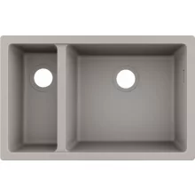   Hansgrohe S510-U635 munkalap alá rögzített mosogató 180/450 két medencével betonszürke 43433380