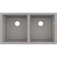   Hansgrohe S51 S510-U770 beépíthető SilicaTec mosogató munkalap alá betonszürke 43434380