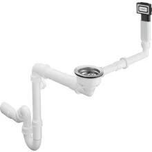   Hansgrohe D16-10 manuális le- és túlfolyógarnitúra egymedencés gránit mosogatóhoz, króm 43927000