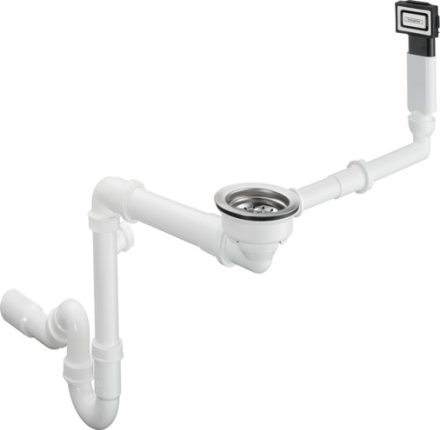 Hansgrohe D16-10 manuális le- és túlfolyógarnitúra egymedencés gránit mosogatóhoz, króm 43927000