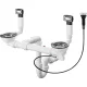 Hansgrohe D15-11 Automata lefolyógarnitúra kétmedencés mosogatóhoz 43932800