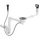 Hansgrohe D16-11 automata le- és túlfolyógarnitúra egymedencés gránit mosogatóhoz, króm 43937000