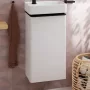 Hansgrohe Xelu Q Mosdószekrény kézmosóhoz 340/245 jobb oldali zsanérral, matt fekete / magasfényű fehér 54015670