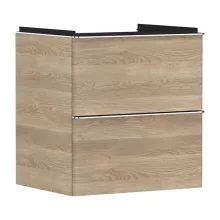   Hansgrohe Xelu Q Mosdószekrény mosdóhoz 580/475 két fiókkal, króm fogantyú/természetes tölgy 54025000