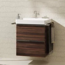   Hansgrohe Xelu Q Mosdószekrény mosdóhoz 580/475 két fiókkal, króm fogantyú/sötét dió 54026000