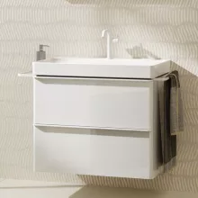   Hansgrohe Xelu Q Mosdószekrény mosdóhoz 780/475 két fiókkal, matt fehér fogantyú/magasfényű fehér 54027700