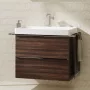 Hansgrohe Xelu Q Két fiókos mosdószekrény mosdóhoz 780/475, króm fogantyú/sötét dió 54030000