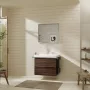 Hansgrohe Xelu Q Két fiókos mosdószekrény mosdóhoz 780/475, króm fogantyú/sötét dió 54030000