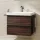 Hansgrohe Xelu Q Mosdószekrény mosdóhoz 780/475 két fiókkal, matt fekete fogantyú/sötét dió 54030670