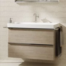   Hansgrohe Xelu Q Mosdószekrény mosdóhoz 980/475 két fiókkal, króm fogantyú/természetes tölgy 54033000