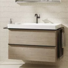   Hansgrohe Xelu Q Mosdószekrény mosdóhoz 980/475 két fiókkal, matt fekete fogantyú/természetes tölgy 54033670