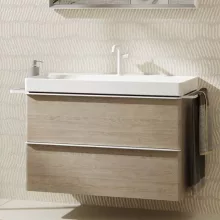   Hansgrohe Xelu Q Mosdószekrény mosdóhoz 980/475 két fiókkal, matt fehér fogantyú/természetes tölgy 54033700