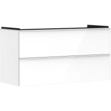   Hansgrohe Xelu Q Mosdószekrény mosdóhoz 1180/475 két fiókkal, matt fehér fogantyú/magasfényű fehér 54035700