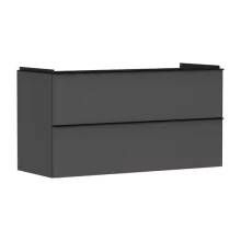   Hansgrohe Xelu Q Mosdószekrény mosdóhoz 1180/475 két fiókkal, matt fekete fogantyú/matt szürke gyémánt 54036670
