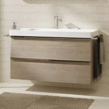   Hansgrohe Xelu Q Mosdószekrény mosdóhoz 1180/475 két fiókkal, króm fogantyú/természetes tölgy 54037000