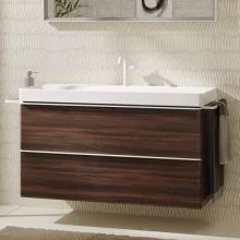   Hansgrohe Xelu Q Mosdószekrény mosdóhoz 1180/475 két fiókkal, matt fehér fogantyú/sötét dió 54038700