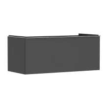   Hansgrohe Xelu Q Konzolos mosdószekrény 1180/550 fiókkal, ráültetett mosdótálakhoz, króm fogantyú/matt szürke gyémánt 54063000