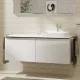 Hansgrohe Xelu Q Dupla Konzolos mosdószekrény 1360/550 mosdótálakhoz, króm fogantyú/magasfényű fehér 54066000