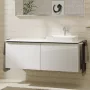Hansgrohe Xelu Q Dupla Konzolos mosdószekrény 1360/550 mosdótálakhoz, króm fogantyú/magasfényű fehér 54066000