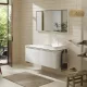 Hansgrohe Xelu Q Dupla Konzolos mosdószekrény 1360/550 mosdótálakhoz, matt fehér fogantyú/magasfényű fehér 54066700