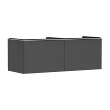   Hansgrohe Xelu Q Dupla Konzolos mosdószekrény 1360/550 mosdótálakhoz, matt fehér fogantyú/matt szürke gyémánt 54067700